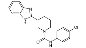 1-Piperidinecarboxamide,3-(1H-benzimidazol-2-yl)-N-(4-chlorophenyl)-(9CI) structure