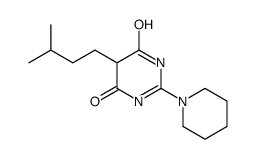 5-(3-methylbutyl)-2-piperidin-1-yl-1H-pyrimidine-4,6-dione结构式