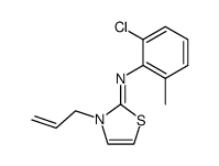 (3-allyl-3H-thiazol-2-ylidene)-(2-chloro-6-methyl-phenyl)-amine结构式