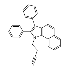 3-(2,3-diphenylbenzo[g]indol-1-yl)propanenitrile结构式