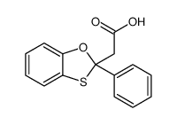 2-(2-phenyl-1,3-benzoxathiol-2-yl)acetic acid Structure