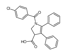 1-(4-chloro-benzoyl)-4,5-diphenyl-2,3-dihydro-pyrrole-3-carboxylic acid结构式