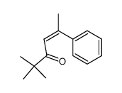 (Z)-5,5-dimethyl-2-phenylhex-2-en-4-one结构式