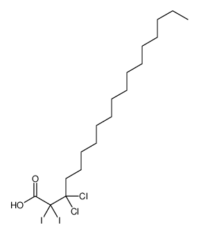 3,3-dichloro-2,2-diiodooctadecanoic acid Structure