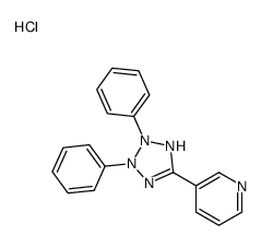 3-(2,3-diphenyl-1H-tetrazol-1-ium-5-yl)pyridine,chloride结构式