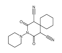 2,4-dioxo-3-piperidin-1-yl-3-azaspiro[5.5]undecane-1,5-dicarbonitrile结构式