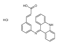 (E)-3-[3-(acridin-9-ylamino)phenyl]prop-2-enoic acid,hydrochloride结构式