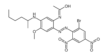 N-[2-[(2-bromo-4,6-dinitrophenyl)azo]-4-methoxy-5-[(1-methylpentyl)amino]phenyl]acetamide结构式