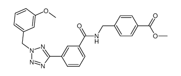 4-({3-[2-(3-methoxy-benzyl)-2H-tetrazol-5-yl]-benzoylamino}-methyl)-benzoic acid methyl ester结构式