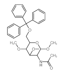 N-[2,4,5-trimethoxy-6-(trityloxymethyl)oxan-3-yl]acetamide structure