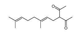 3-((E)-3,7-dimethyl-octa-2,6-dienyl)-pentane-2,4-dione结构式