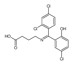 4-{[1-(5-Chloro-2-hydroxy-phenyl)-1-(2,4-dichloro-phenyl)-meth-(E)-ylidene]-amino}-butyric acid Structure