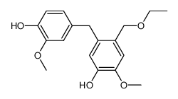 4-(ethoxymethyl)-5-(4-hydroxy-3-methoxybenzyl)-2-methoxyphenol Structure