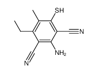 3-Amino-2,4-dicyan-5-ethyl-6-methyl-thiophenol结构式