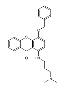 4-(benzyloxy)-1-((3-(dimethylamino)propyl)amino)-9H-thioxanthen-9-one结构式