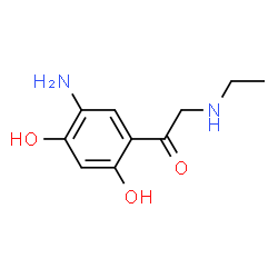 Ethanone, 1-(5-amino-2,4-dihydroxyphenyl)-2-(ethylamino)- (9CI) Structure