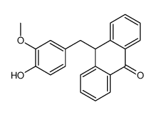 10-[(4-hydroxy-3-methoxyphenyl)methyl]-10H-anthracen-9-one Structure