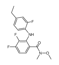 2-(4-ethyl-2-fluoro-phenylamino)-3,4-difluoro-N-methoxy-N-methyl-benzamide Structure