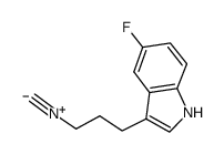 5-fluoro-3-(3-isocyanopropyl)-1H-indole结构式