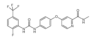 4-(4-(3-(2-fluoro-5-(trifluoromethyl)phenyl)ureido)phenoxy)-N-methylpyridine-2-carboxamide结构式