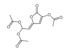 [5-(2,2-diacetyloxyethylidene)-2-oxofuran-3-yl] acetate结构式