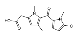 1,4-dimethyl-5-(1-methyl-5-chloropyrrol-2-oyl)pyrrole-2-acetic acid结构式