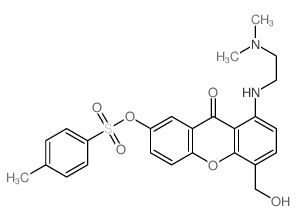 1-(2-dimethylaminoethylamino)-4-(hydroxymethyl)-7-(4-methylphenyl)sulfonyloxy-xanthen-9-one Structure