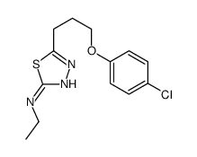 5-[3-(4-chlorophenoxy)propyl]-N-ethyl-1,3,4-thiadiazol-2-amine Structure