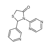 3-pyrazin-2-yl-2-pyridin-3-yl-1,3-thiazolidin-4-one Structure