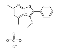 3-methoxy-5,7-dimethyl-2-phenyl-[1,3]thiazolo[3,2-a]pyrimidin-4-ium,perchlorate结构式