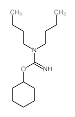 N,N-dibutyl-1-cyclohexyloxy-methanimidamide structure