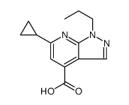 1H-Pyrazolo[3,4-b]pyridine-4-carboxylic acid, 6-cyclopropyl-1-propyl- Structure