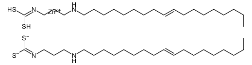 bis[[(Z)-3-(octadec-9-en-1-ylamino)propyl]dithiocarbamato-S,S']zinc Structure