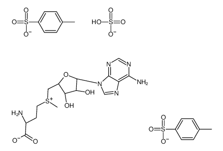 (S)-5'-[(3-amino-3-carboxypropyl)methylsulphonio]-5'-deoxyadenosine sulphate bis(toluene-p-sulphonate) structure