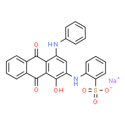 sodium [[4-anilino-9,10-dihydro-1-hydroxy-9,10-dioxo-2-anthryl]amino]benzenesulphonate结构式