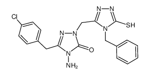 4-amino-3-(4-chlorbenzyl)-1-[(4-benzyl-5-mercapto-4H-1,2,4-triazol-3-yl)methyl]-4,5-dihydro-1H-1,2,4-triazol-5-one Structure