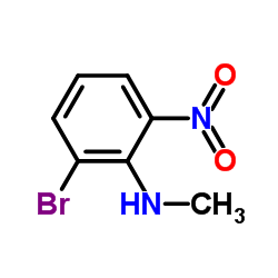 2-溴-N-甲基-6-硝基苯胺结构式