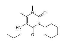 3-cyclohexyl-1,6-dimethyl-5-propylamino-pyrimidine-2,4-dione结构式