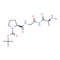 N-tert-butyloxycarbonyl-prolyl-glycyl-alanyl-methylamide Structure