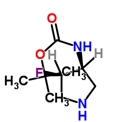 (3S,4R)-(4-Fluoro-pyrrolidin-3-yl)-carbamic acid tert-butyl ester结构式