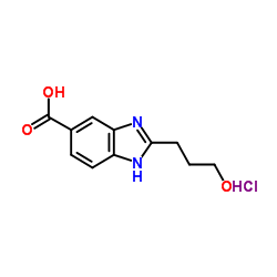 2-(3-HYDROXY-PROPYL)-1 H-BENZOIMIDAZOLE-5-CARBOXYLIC ACID HYDROCHLORIDE结构式