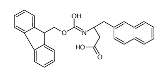 (S)-3-((((9H-FLUOREN-9-YL)METHOXY)CARBONYL)AMINO)-4-(NAPHTHALEN-2-YL)BUTANOIC ACID structure