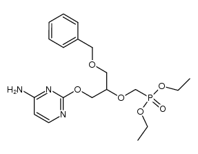 diethyl (((1-((4-aminopyrimidin-2-yl)oxy)-3-(benzyloxy)propan-2-yl)oxy)methyl)phosphonate Structure