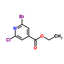 Ethyl 2-bromo-6-chloroisonicotinate结构式