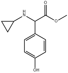 Methyl 2-(cyclopropylamino)-2-(4-hydroxyphenyl)acetate结构式