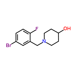 1-(5-Bromo-2-fluorobenzyl)-4-piperidinol结构式