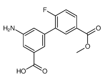 3-amino-5-(2-fluoro-5-methoxycarbonylphenyl)benzoic acid结构式