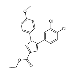 5-(3,4-dichlorophenyl)-1-(4-methoxyphenyl)-1H-pyrazole-3-carboxylic acid ethyl ester Structure