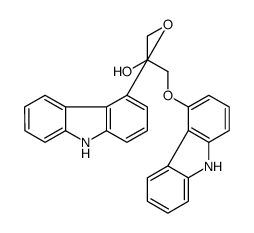 1,3-Bis(9H-carbazol-4-yloxy)-2-propanol结构式