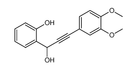 2-(3-(3,4-dimethoxyphenyl)-1-hydroxyprop-2-yn-1-yl)phenol结构式